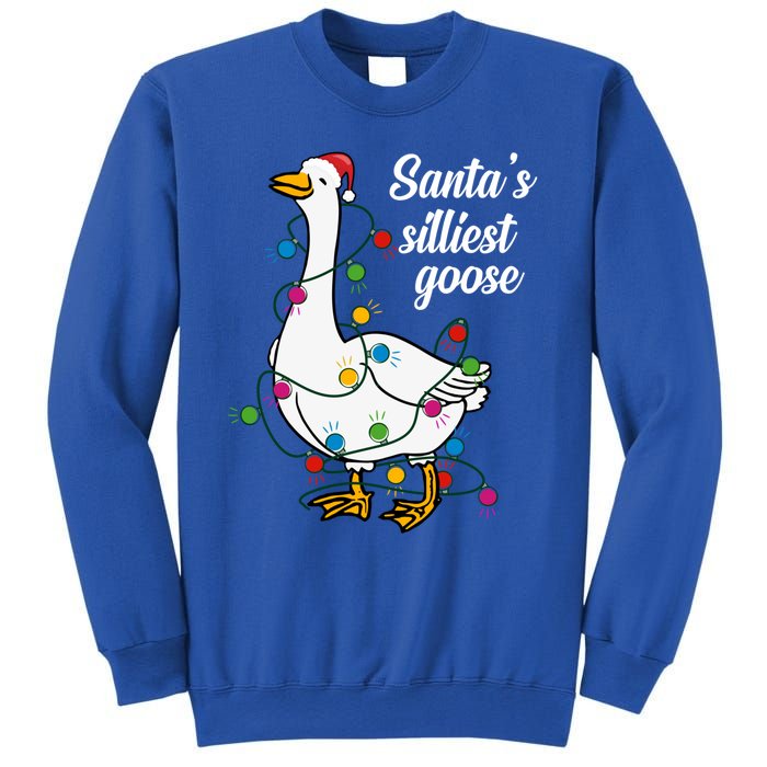 Santa’S Silliest Goose Funny Christmas Family Gift Sweatshirt