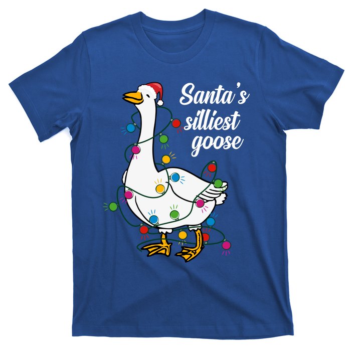 Santa’S Silliest Goose Funny Christmas Family Gift T-Shirt