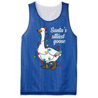 Santa’S Silliest Goose Funny Christmas Family Gift Mesh Reversible Basketball Jersey Tank