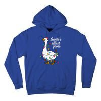 Santa’S Silliest Goose Funny Christmas Family Gift Tall Hoodie