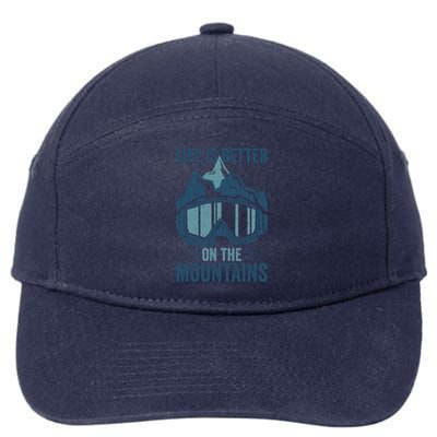 Skier Ski Goggles Life Is Better On The Mountains Skiing Cute Gift 7-Panel Snapback Hat