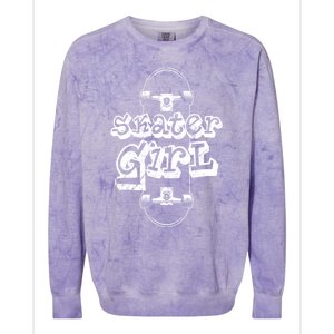 Skater Skateboarding Gift Colorblast Crewneck Sweatshirt