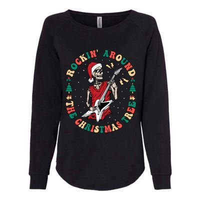 Santa Skeleton Guitar Guy Christmas Rock Band Xmas Musician Gift Womens California Wash Sweatshirt