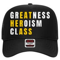 Sarcastic Sarcasm Greatness Heroism Class Eat Her Ass High Crown Mesh Back Trucker Hat