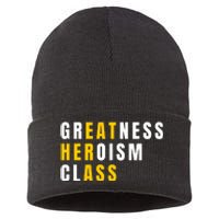 Sarcastic Sarcasm Greatness Heroism Class Eat Her Ass Sustainable Knit Beanie