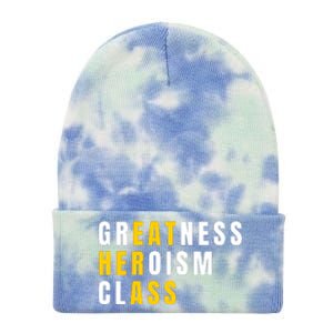 Sarcastic Sarcasm Greatness Heroism Class Eat Her Ass Tie Dye 12in Knit Beanie