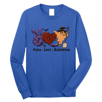 Scary Spooky Ghost Halloween Love Peace Gift Long Sleeve Shirt