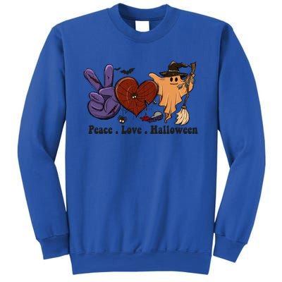 Scary Spooky Ghost Halloween Love Peace Gift Sweatshirt