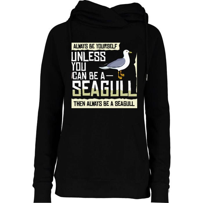 Seagull Seabird Gift Sea Gull Bird Womens Funnel Neck Pullover Hood