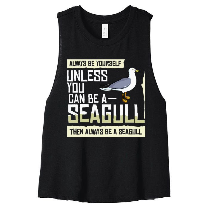 Seagull Seabird Gift Sea Gull Bird Women's Racerback Cropped Tank