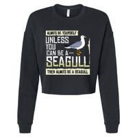 Seagull Seabird Gift Sea Gull Bird Cropped Pullover Crew