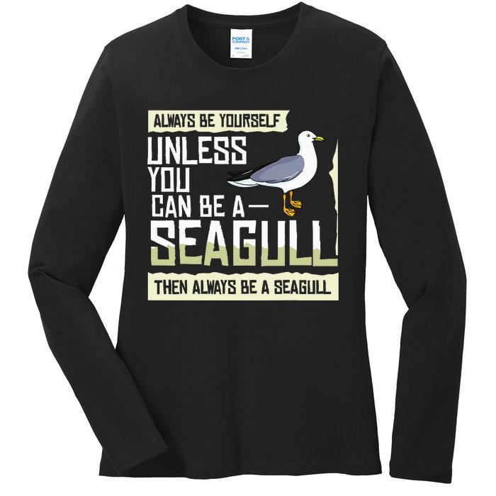 Seagull Seabird Gift Sea Gull Bird Ladies Long Sleeve Shirt