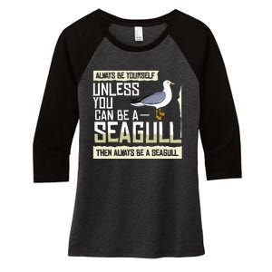 Seagull Seabird Gift Sea Gull Bird Women's Tri-Blend 3/4-Sleeve Raglan Shirt