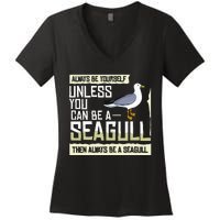 Seagull Seabird Gift Sea Gull Bird Women's V-Neck T-Shirt