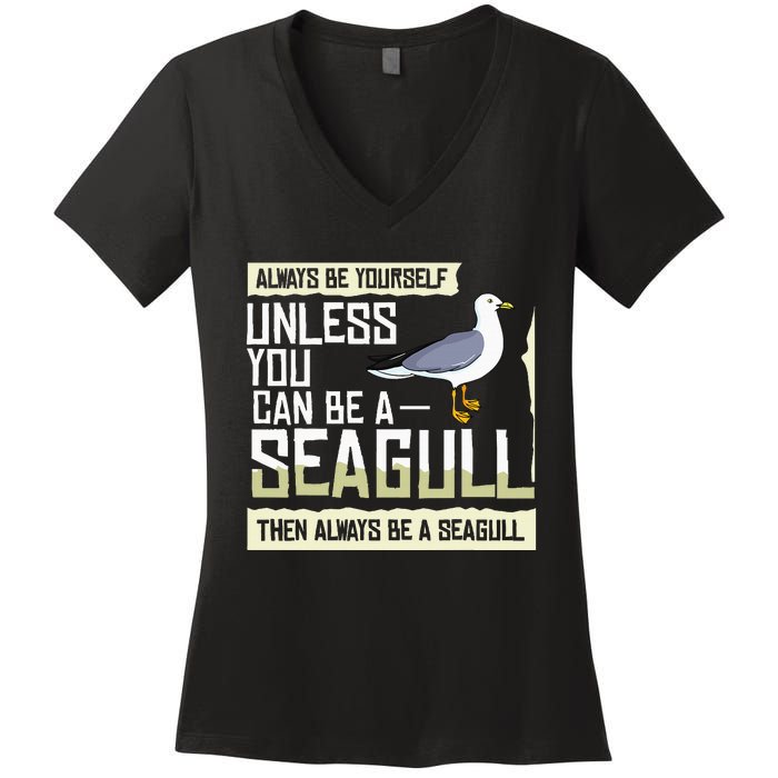 Seagull Seabird Gift Sea Gull Bird Women's V-Neck T-Shirt