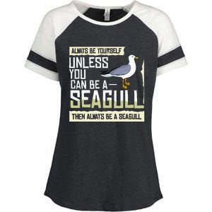 Seagull Seabird Gift Sea Gull Bird Enza Ladies Jersey Colorblock Tee