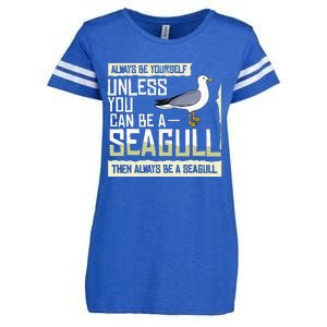 Seagull Seabird Gift Sea Gull Bird Enza Ladies Jersey Football T-Shirt