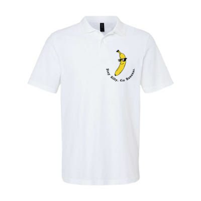 Stay Silly Go Bananas Art Fun Stylish Softstyle Adult Sport Polo