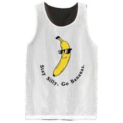 Stay Silly Go Bananas Art Fun Stylish Mesh Reversible Basketball Jersey Tank