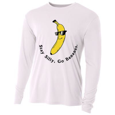 Stay Silly Go Bananas Art Fun Stylish Cooling Performance Long Sleeve Crew