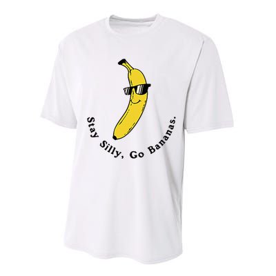 Stay Silly Go Bananas Art Fun Stylish Performance Sprint T-Shirt