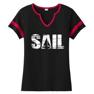 Sail Sailing Gift Ladies Halftime Notch Neck Tee