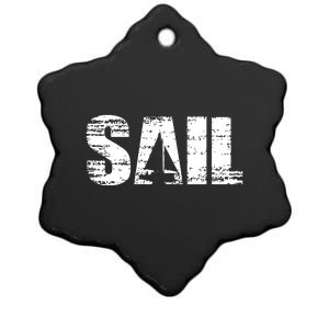 Sail Sailing Gift Ceramic Star Ornament