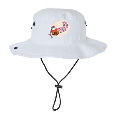 Santa Sleigh Gift With Flying Pigs And Christmas Presents Cool Gift Legacy Cool Fit Booney Bucket Hat