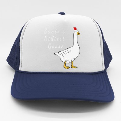 Santa’s silliest goose tacky Funny Christmas  Trucker Hat