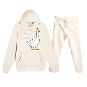 Santa’s silliest goose tacky Funny Christmas  Premium Hooded Sweatsuit Set