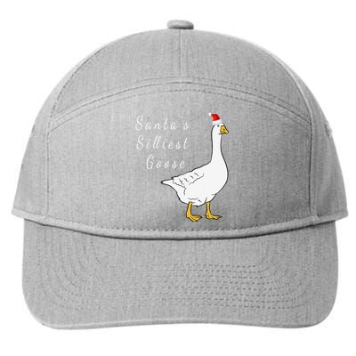 Santa’s silliest goose tacky Funny Christmas  7-Panel Snapback Hat