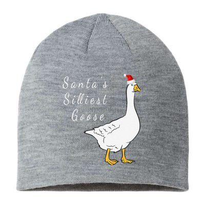 Santa’s silliest goose tacky Funny Christmas  Sustainable Beanie