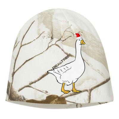 Santa’s silliest goose tacky Funny Christmas  Kati - Camo Knit Beanie