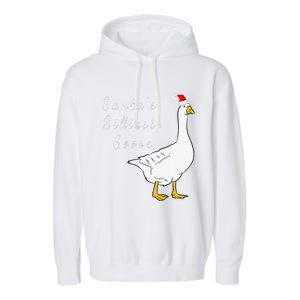 Santa’s silliest goose tacky Funny Christmas  Garment-Dyed Fleece Hoodie