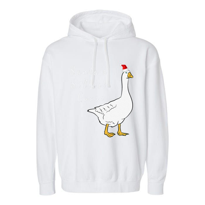 Santa’s silliest goose tacky Funny Christmas  Garment-Dyed Fleece Hoodie