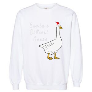 Santa’s silliest goose tacky Funny Christmas  Garment-Dyed Sweatshirt