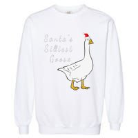 Santa’s silliest goose tacky Funny Christmas  Garment-Dyed Sweatshirt