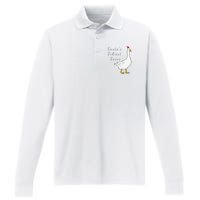 Santa’s silliest goose tacky Funny Christmas  Performance Long Sleeve Polo