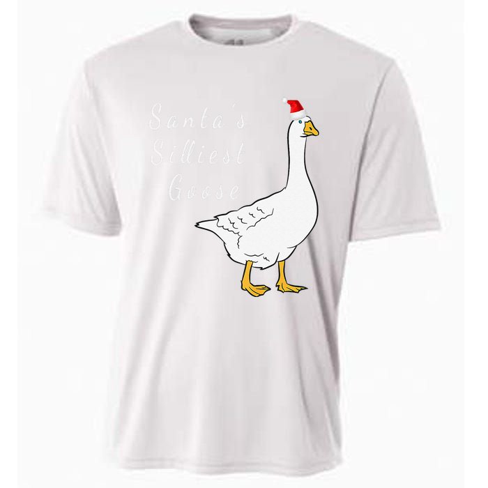 Santa’s silliest goose tacky Funny Christmas  Cooling Performance Crew T-Shirt