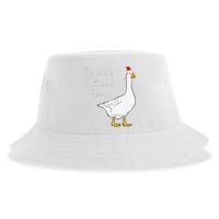 Santa’s silliest goose tacky Funny Christmas  Sustainable Bucket Hat