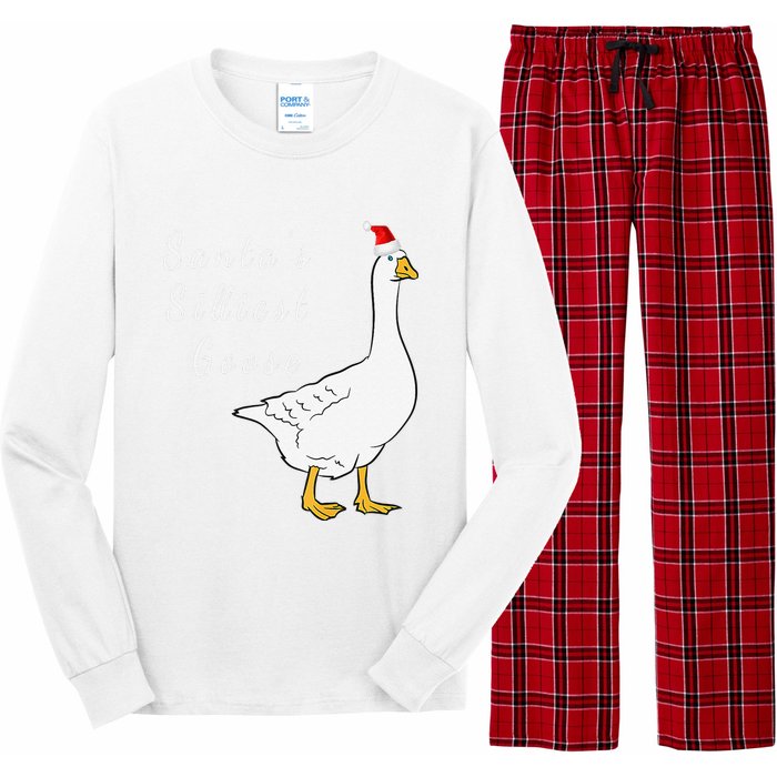 Santa’s silliest goose tacky Funny Christmas  Long Sleeve Pajama Set