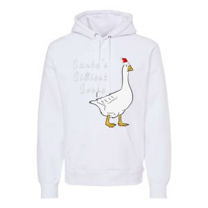 Santa’s silliest goose tacky Funny Christmas  Premium Hoodie