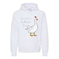 Santa’s silliest goose tacky Funny Christmas  Premium Hoodie