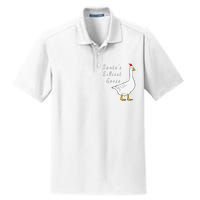 Santa’s silliest goose tacky Funny Christmas  Dry Zone Grid Polo