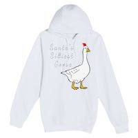 Santa’s silliest goose tacky Funny Christmas  Premium Pullover Hoodie