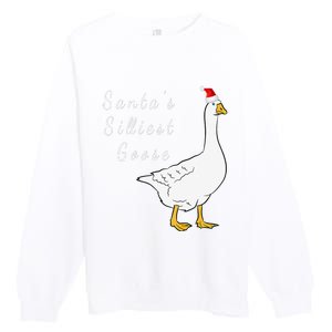 Santa’s silliest goose tacky Funny Christmas  Premium Crewneck Sweatshirt