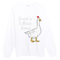 Santa’s silliest goose tacky Funny Christmas  Premium Crewneck Sweatshirt