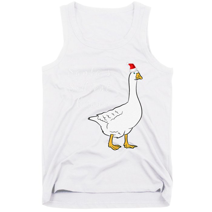 Santa’s silliest goose tacky Funny Christmas  Tank Top