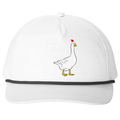 Santa’s silliest goose tacky Funny Christmas  Snapback Five-Panel Rope Hat