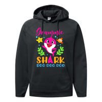 Shark Shirt Grammie Shirt Grammie Lover Family Mother's Performance Fleece Hoodie